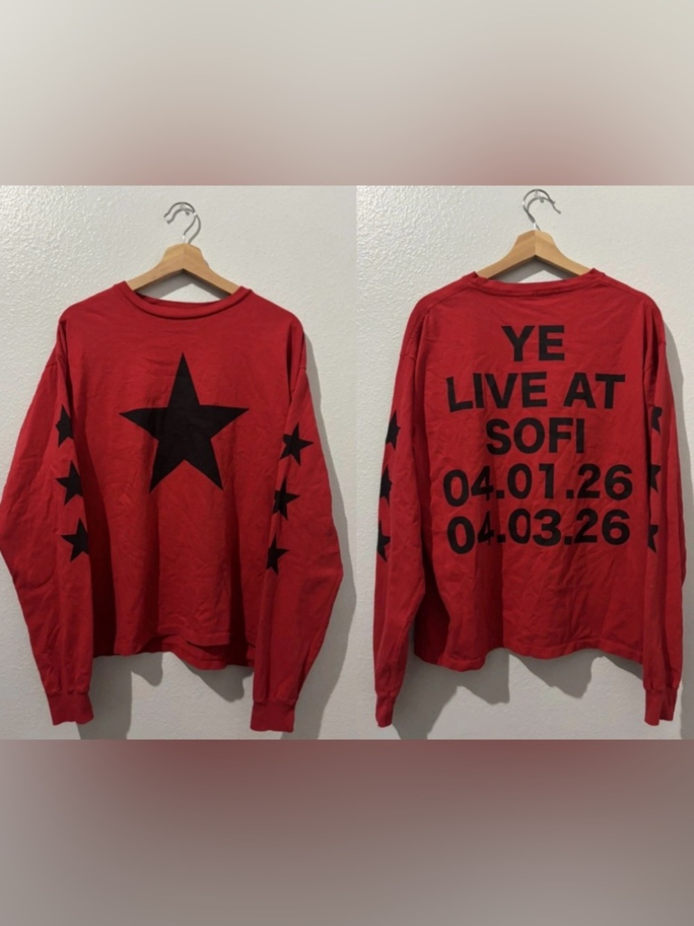 Kanye West BULLY Ye Live at Sofi Long Sleeve T shirtNew S-5XL 2026